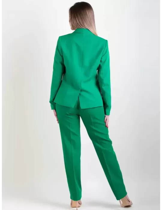 Paz Torras 2024 | green tuxedo jacket with trousers suit for women