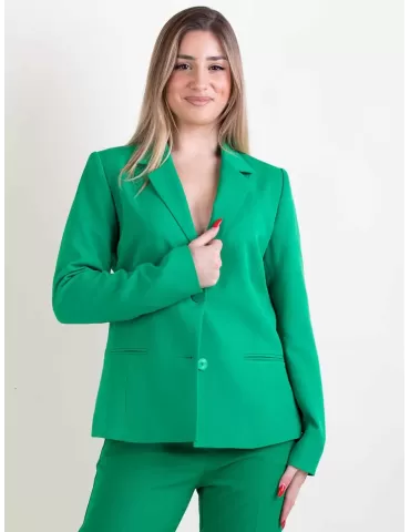 Completo verde tailleur giacca e pantaloni fino alla 52 | Paz Torras 2