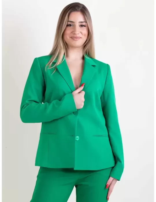 Paz Torras 2024 | green tuxedo jacket with trousers suit for women
