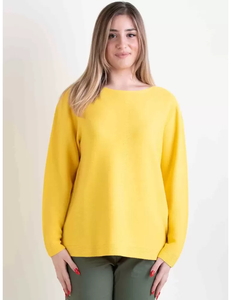 Volpato Italy yellow pullover cotton sweater Volpato Italy yellow pullover cotton sweater