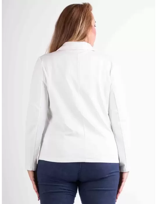 Riva Tricot Nibionno | Giacca bianca blazer felpa di cotone jersey
