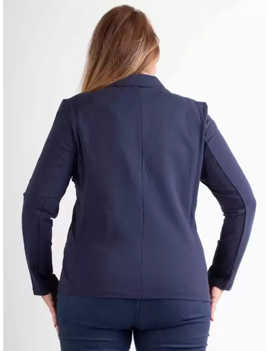 Riva Tricot Nibionno | Giacca blazer felpa di cotone jersey blu