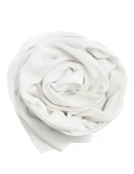 Milky white modal and cashmere large pashmina scarf Milky white modal and cashmere large pashmina scarf