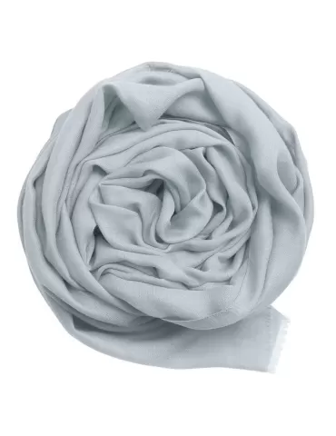 Nicki Colombo | Plain pearl grey modal cashmere large pashmina scarf