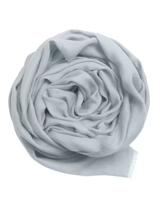 Nicki Colombo | Plain pearl grey modal cashmere large pashmina scarf Nicki Colombo | Plain pearl grey modal cashmere large pashmina scarf