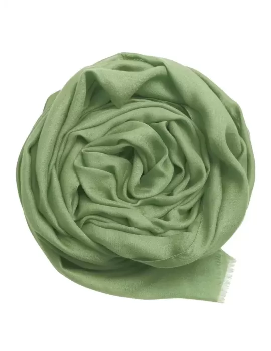 Nicki Colombo | Plain green modal and cashmere large pashmina scarf Nicki Colombo | Plain green modal and cashmere large pashmina scarf