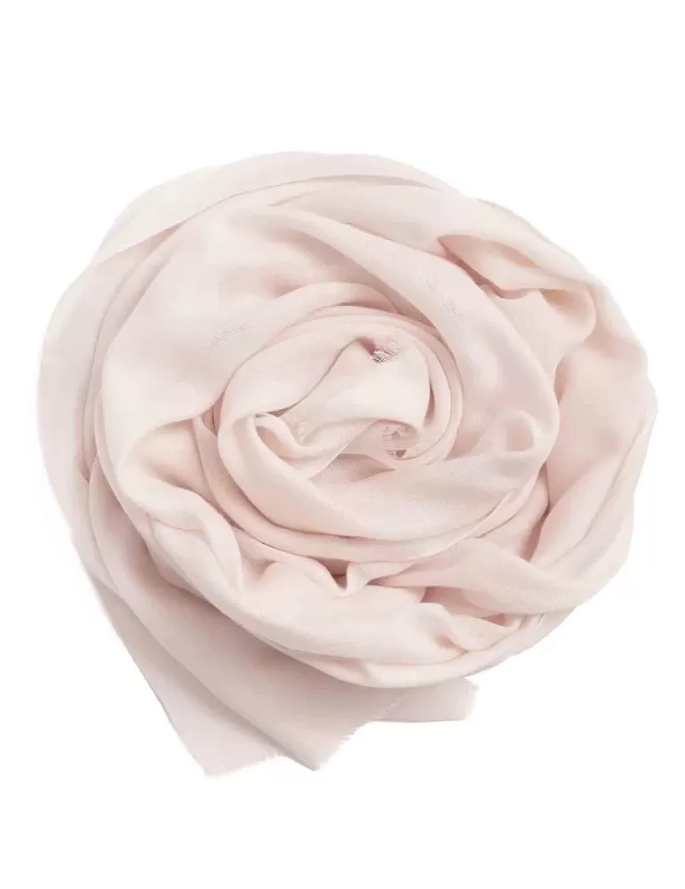 Nicki Colombo | Plain pink modal and cashmere large pashmina scarf