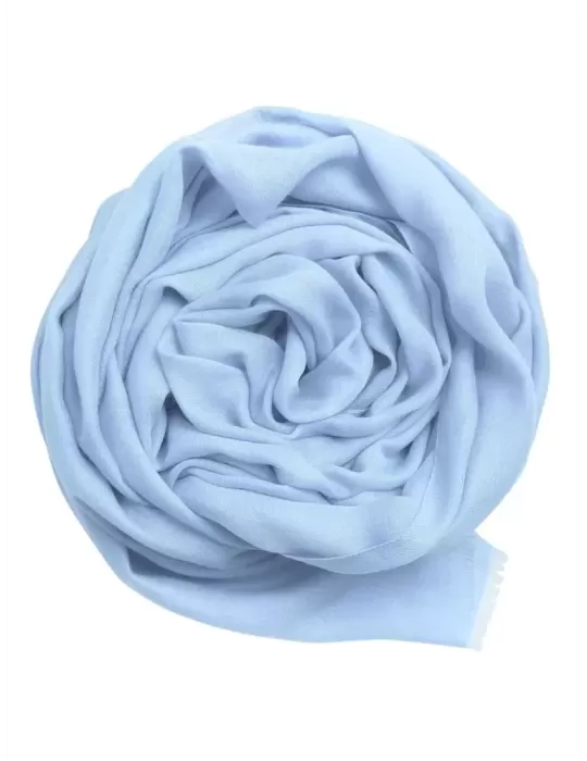 Nicki Colombo | Light blue modal cashmere large pashmina scarf