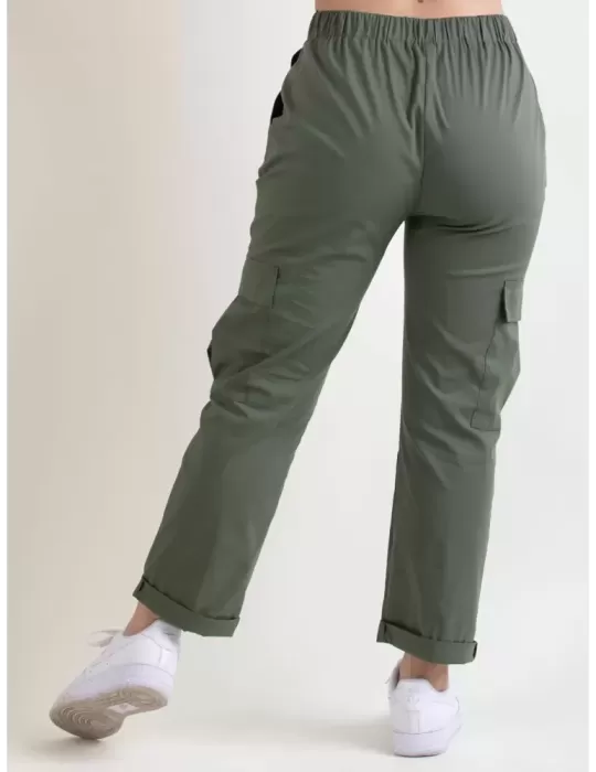 Rubamori Italy | Military green cotton cargo trousers