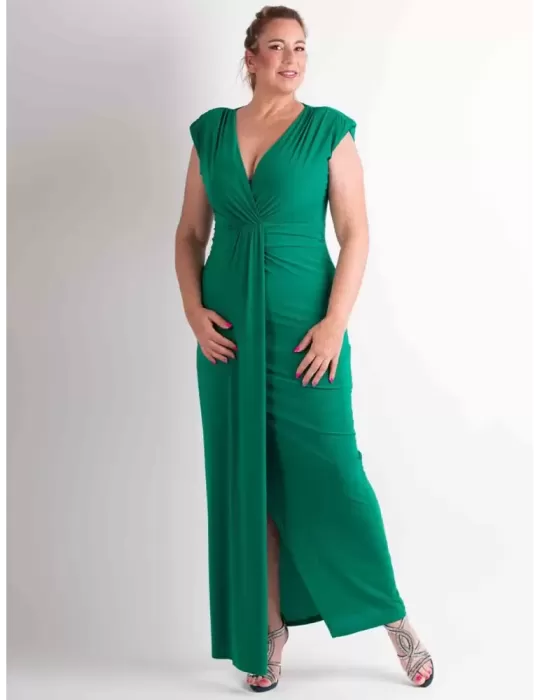 Casting vestiti online | Abito fucsia tubino midi jersey drappeggiato Casting vestiti online | Abito fucsia tubino midi jersey drappeggiato