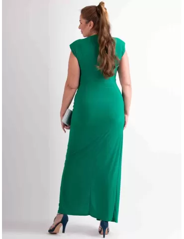 Casting emerald green bodycon long sheath dress 2