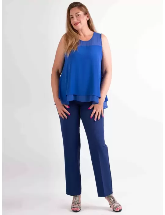 Tailleur pantaloni completo tre pezzi azzurro | Piero Moretti 2024