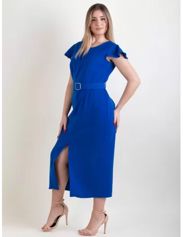 Sonia Pena 1240033 | Royal blue formal midi dress suit | Plus size 2