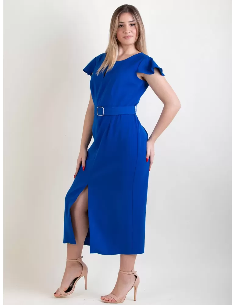 Sonia Pena 1240033 | Completo cerimonia abito midi e giacca blu elettrico