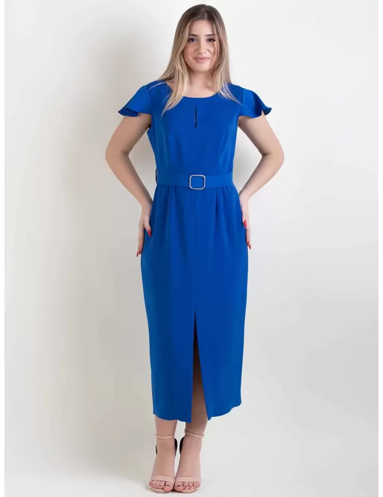 Sonia Pena 1240033 | Completo cerimonia abito midi e giacca blu elettrico