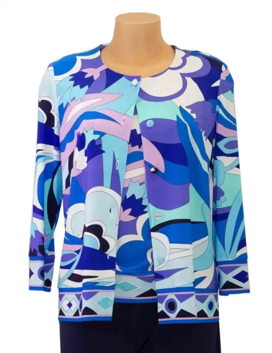 Piero Moretti 2024 | Plus size blue turquoise lilac two pieces twinset Piero Moretti 2024 | Plus size blue turquoise lilac two pieces twinset