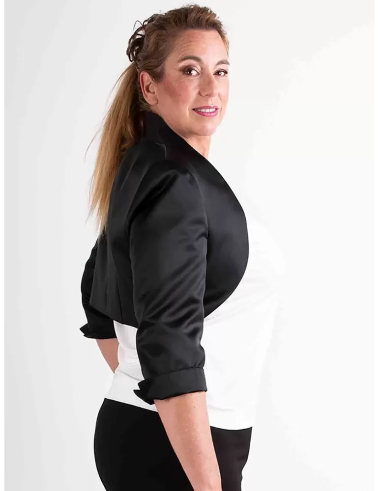 Vendita online Giacca corta bolero raso mikado Sonia Pena 1240103 Vendita online Giacca corta bolero raso mikado Sonia Pena 1240103