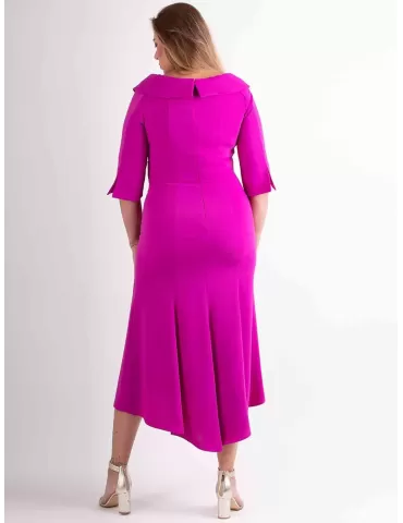 Sonia Pena 1240013 silk low necked formal midi dress 2