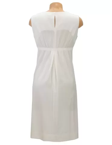Riva Tricot white viscose skater midi sun dress 2