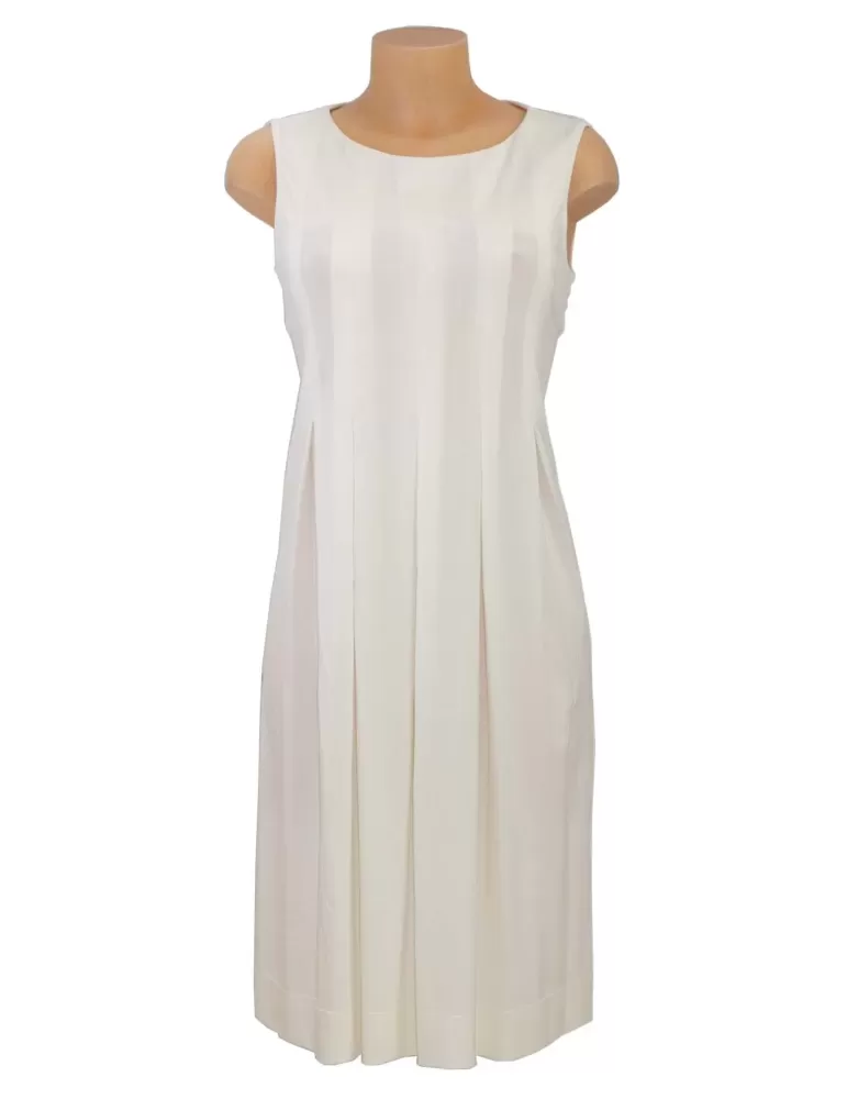 Riva Tricot white viscose skater midi sun dress Riva Tricot white viscose skater midi sun dress