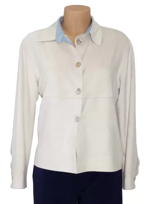 Riva Tricot - Shop online | Giacca camicia alcantara beige fino tg 56 Riva Tricot - Shop online | Giacca camicia alcantara beige fino tg 56