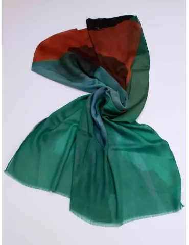 Green shadows modal large pashmina scarf 2