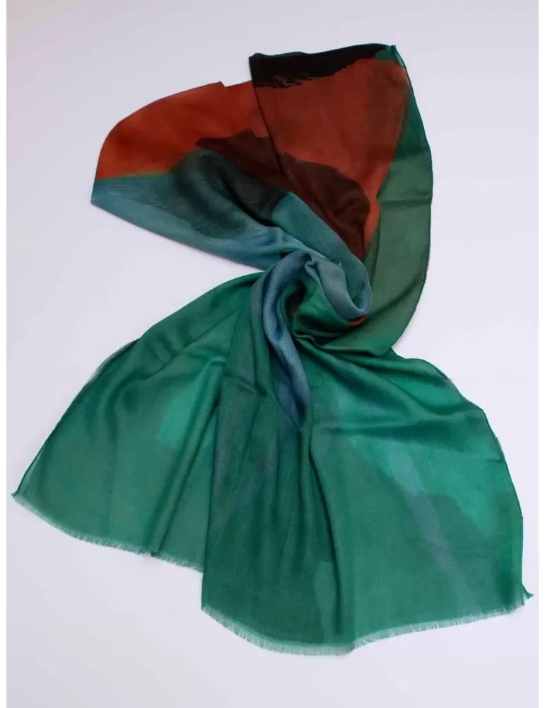 Green shadows modal large pashmina scarf