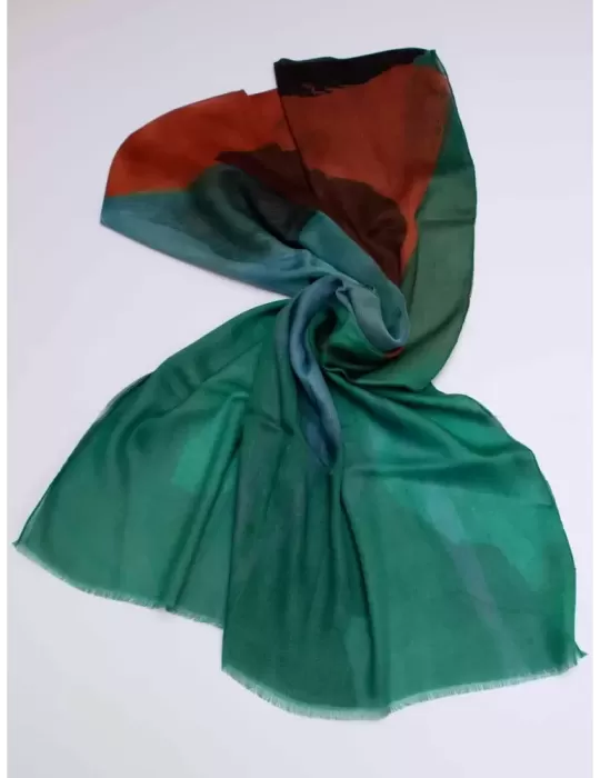 Nicki Colombo 2024 | Sciarpa maxi stola pashmina sfumature sul verde