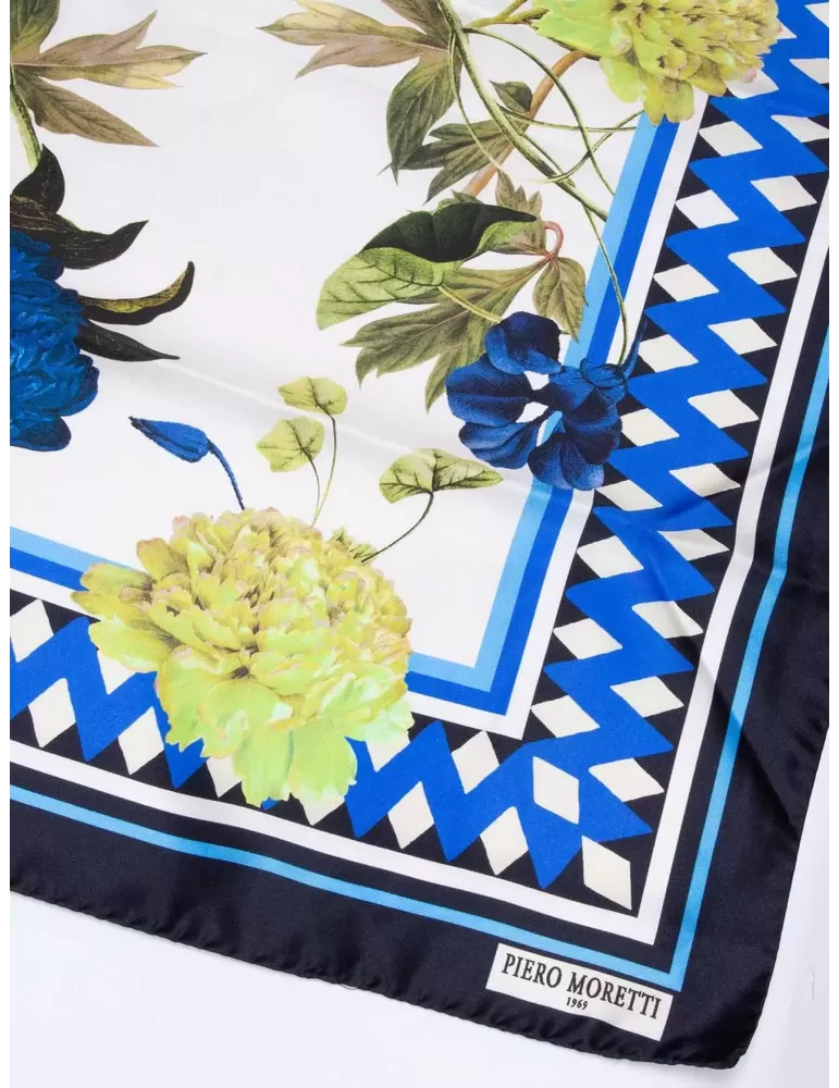 Piero Moretti 2024 | Foulard sciarpa carrè in raso di seta fantasia