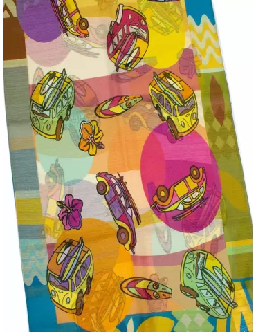 Nicki Colombo bright colors pop art style printed scarf 2