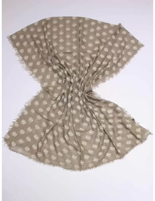 Nicki Colombo 2024 | Sciarpa pashmina beige giglio fiorentino