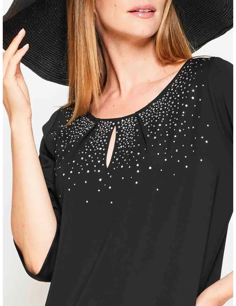 Francesca Mercuriali black viscose silk sheath dress