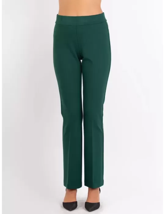 Volpato thick jersey push up dark green flared long trousers Volpato thick jersey push up dark green flared long trousers