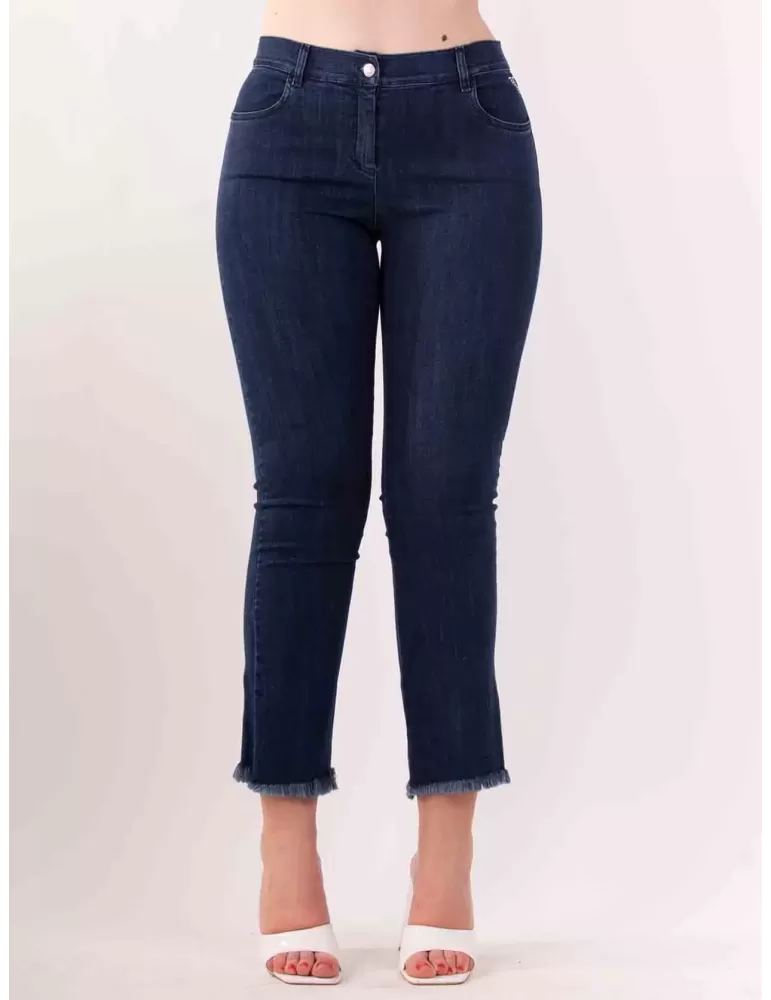 Volpato Italy Bodycon and plus size denim blue flared jeans trousers Volpato Italy Bodycon and plus size denim blue flared jeans trousers