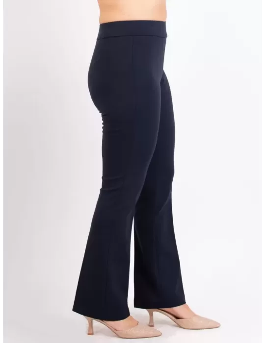 Volpato dark blue jersey viscose flared trousers