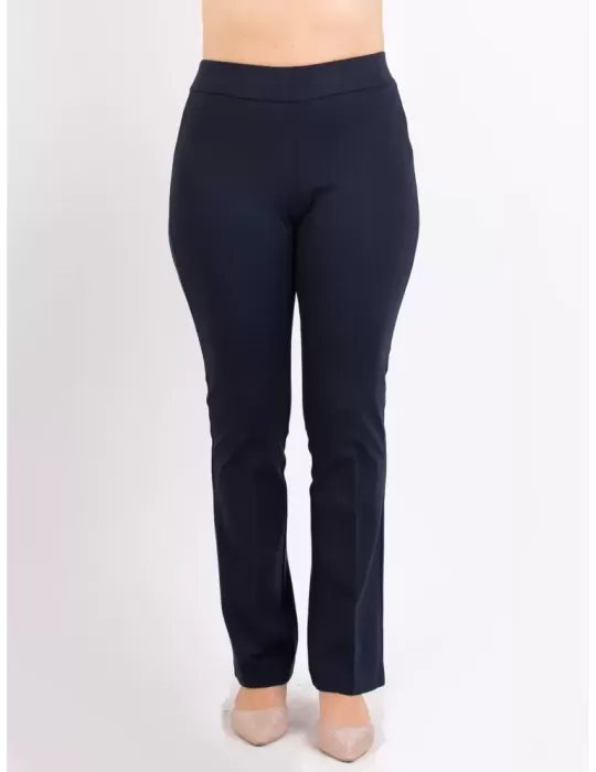 Volpato dark blue jersey viscose flared trousers Volpato dark blue jersey viscose flared trousers