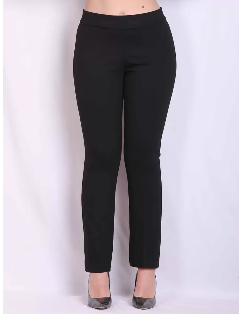 Thick jersey push up black flared long trousers by Volpato Thick jersey push up black flared long trousers by Volpato
