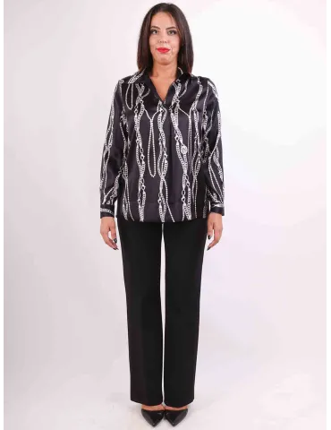 Piero Moretti A/I 25-25 | Camicia blusa in seta fantasia fino alla 60 2