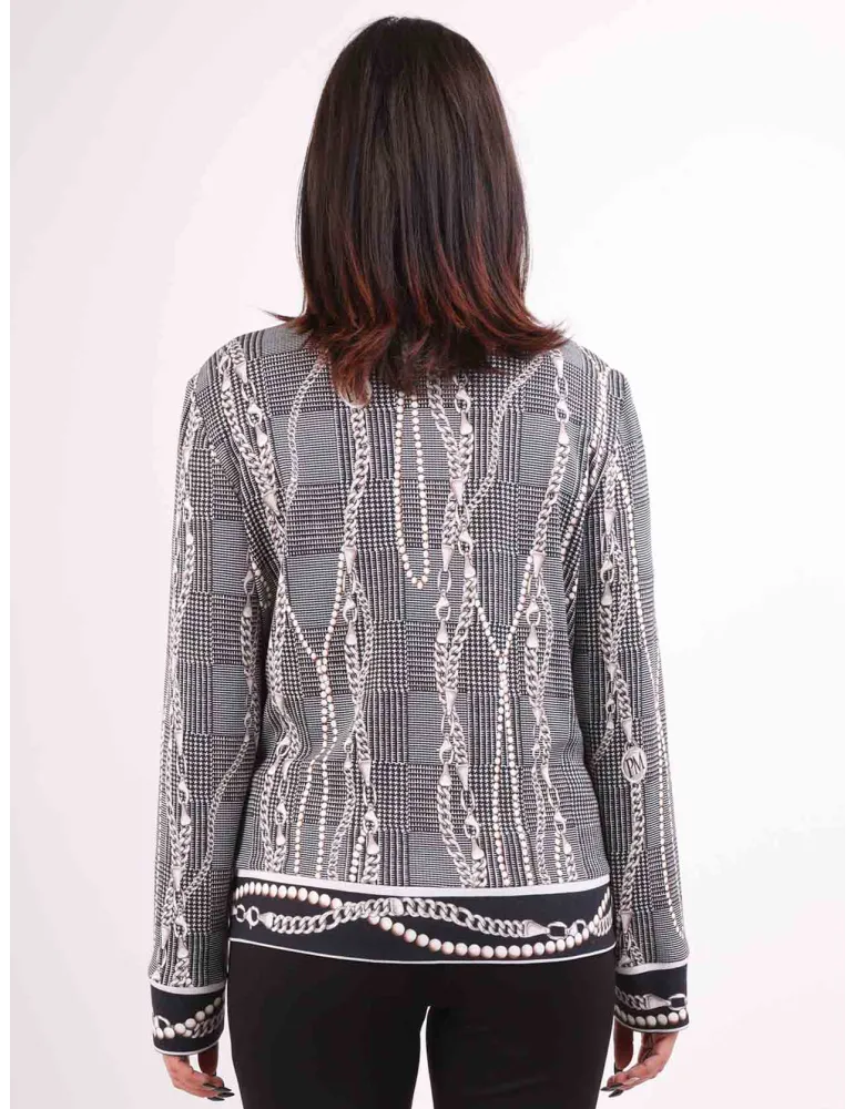 Piero Moretti | Twinset pied de poule con perle e strass fino alla 60