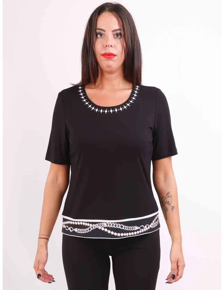 Piero Moretti black and white printed two pieces twinset