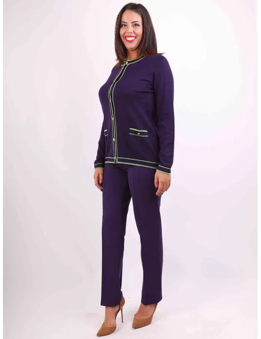 Francesca Mercuriali | Giacca chanel lana viola e verde fino alla 58
