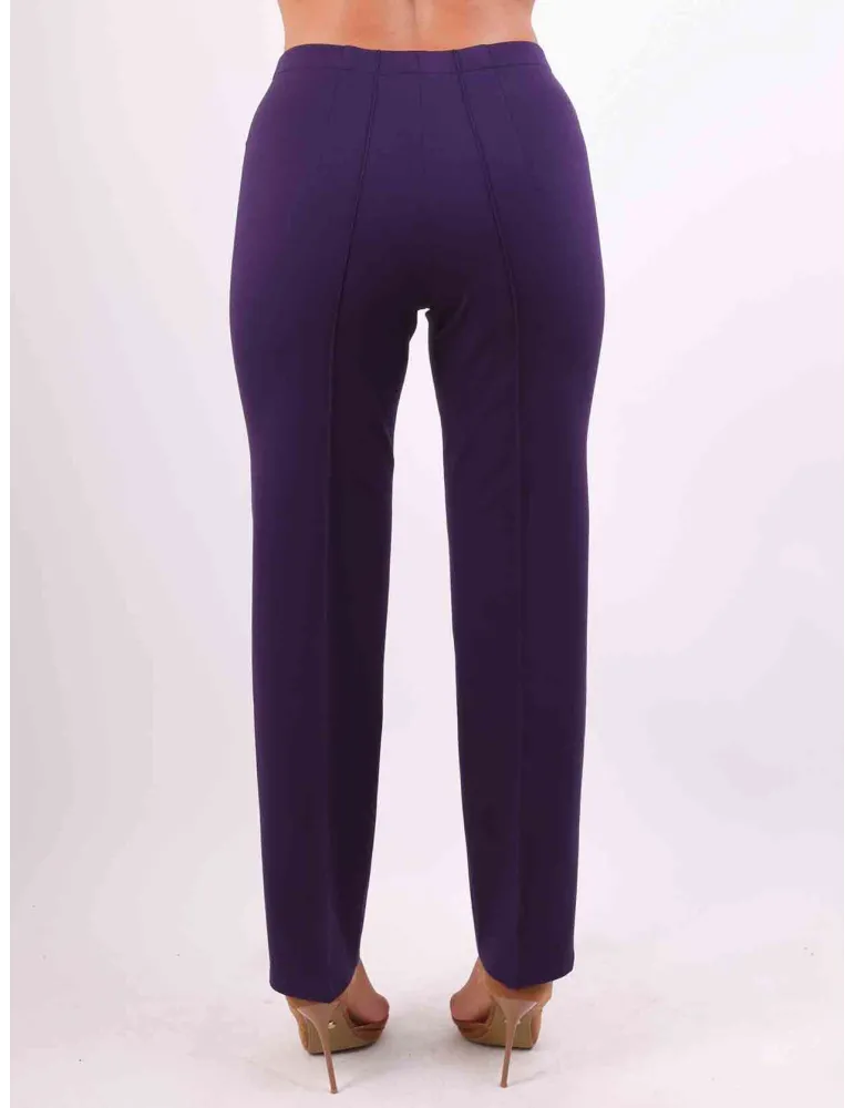 Francesca Mercuriali purple viscose winter cigarette trousers
