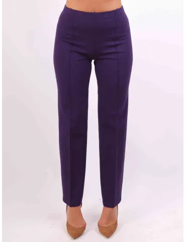 Francesca Mercuriali purple viscose winter cigarette trousers