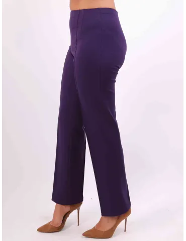 Francesca Mercuriali purple viscose winter cigarette trousers 2