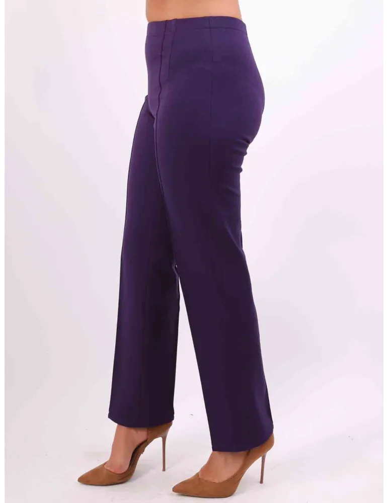 Francesca Mercuriali purple viscose winter cigarette trousers