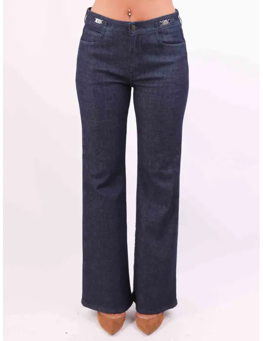 Aldo Colombo Blue jeans trousers with inner woolen layer Aldo Colombo Blue jeans trousers with inner woolen layer