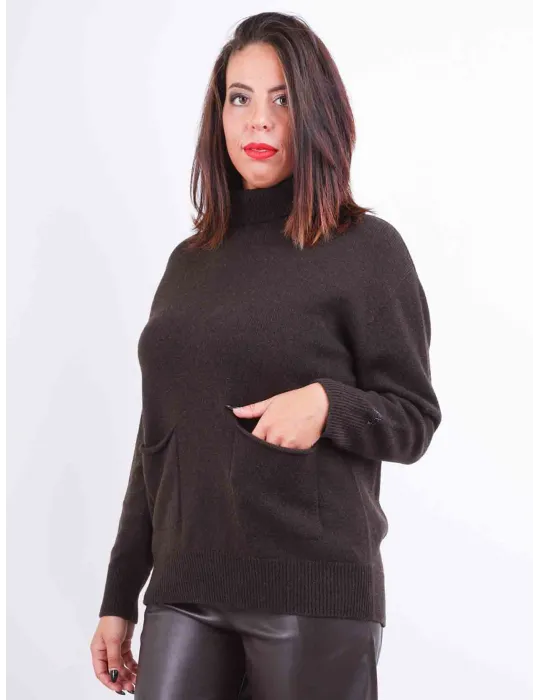 Frida Madè | Silver grey sequins precious wools kimono sweater