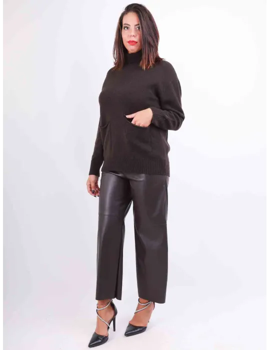 Frida Madè | Silver grey sequins precious wools kimono sweater