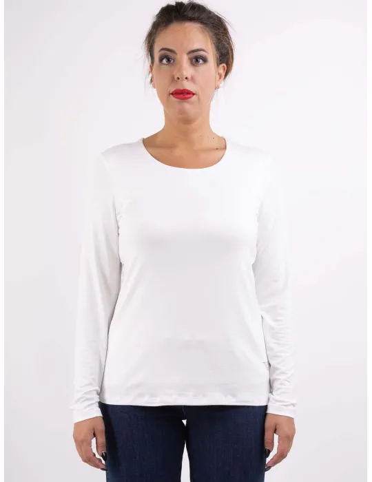Volpato Italy milky white long sleeves blouse t-shirt Volpato Italy milky white long sleeves blouse t-shirt