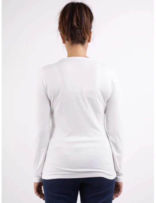 Volpato Italy milky white long sleeves blouse t-shirt